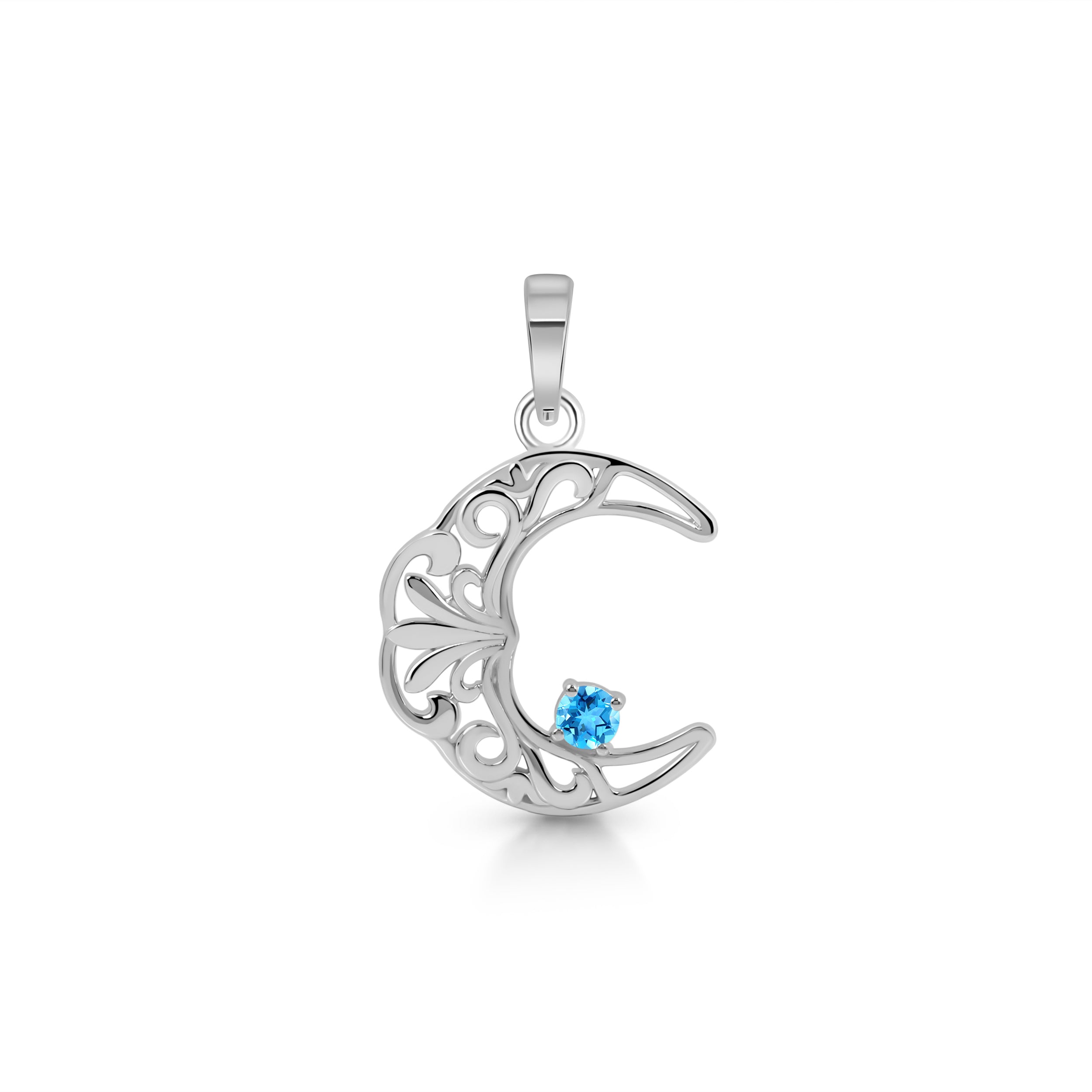 Swiss Blue Topaz Pendant-(SBTZ-SN-150.)
